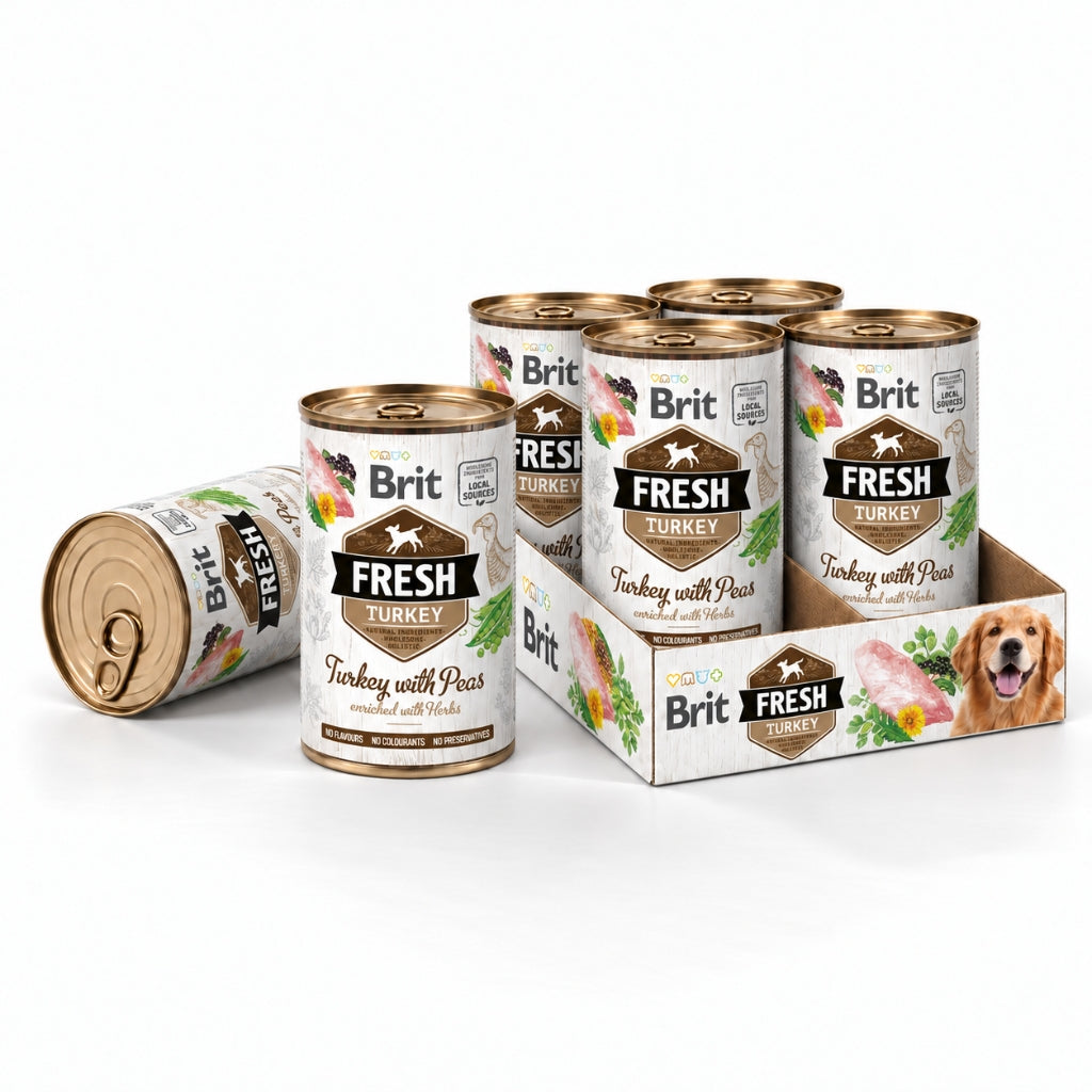 Brit Fresh ćuretina i grašak paket 6 konzervi po 400 g