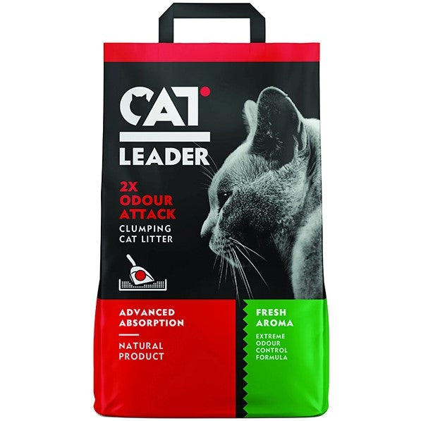 Cat Leader Odour Attack Fresh 5kg – grudvajući posip za mačke sa dvostrukom kontrolom mirisa