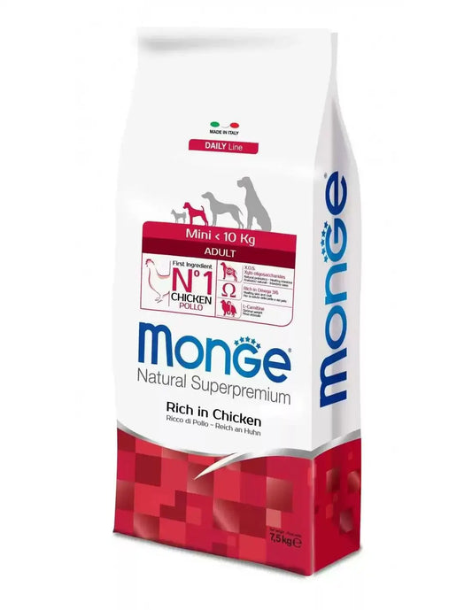 Monge Mini Adult Chicken 7.5KG - Hrana za Male Pse sa Piletinom - petcorner