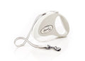 Flexi Style M povodac za pse do 25kg, automatski, beli, 5m