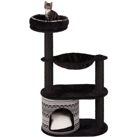 Grebalica Giada 112cm crno - bela, sa pećinom i visećom mrežom - Trixie - petcorner