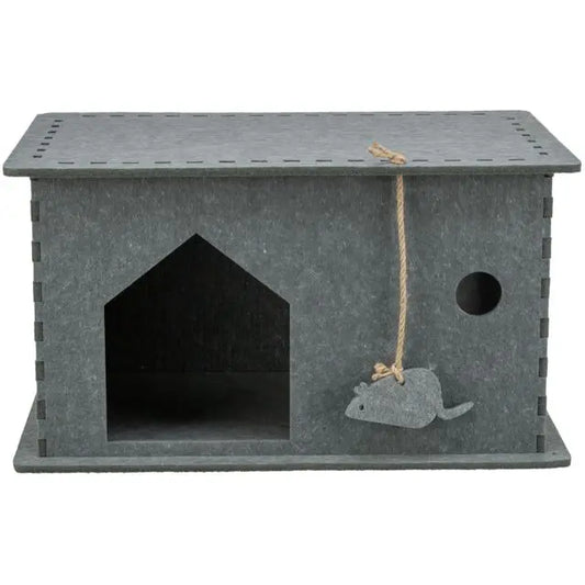 Trixie kućica Lene siva 54x30x35cm sa 2 ulaza i igračkom