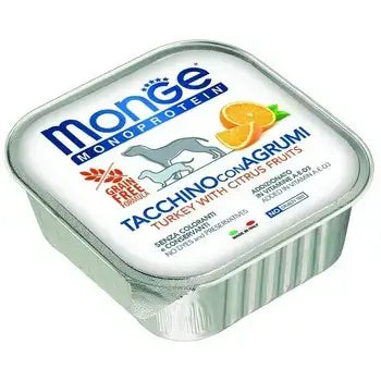 Monge monoproteinska pašteta za pse ćuretina i citrusi 24x150g