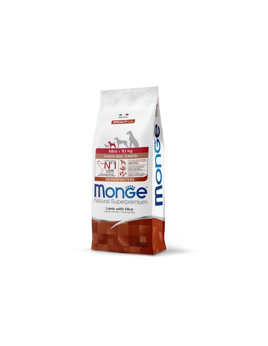 Monge Mini Puppy Lamb and Rice 7.5KG - Hrana za Štenad sa Jagnjetinom - petcorner