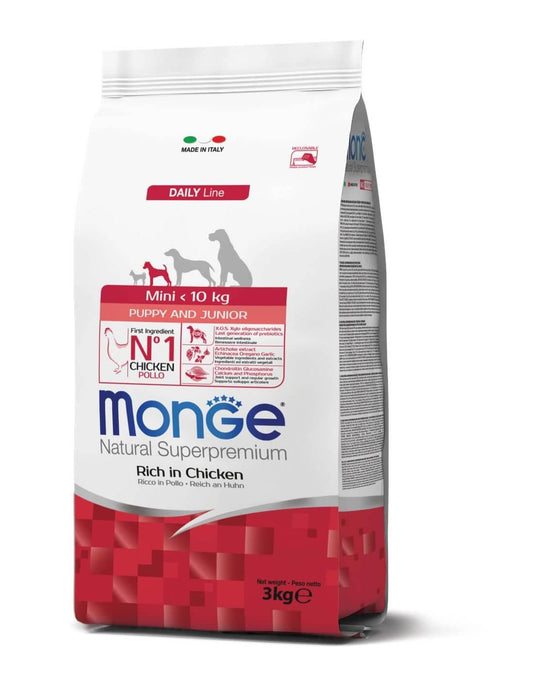Monge Mini Puppy & Junior 3kg - Hrana za štence malih rasa - petcorner