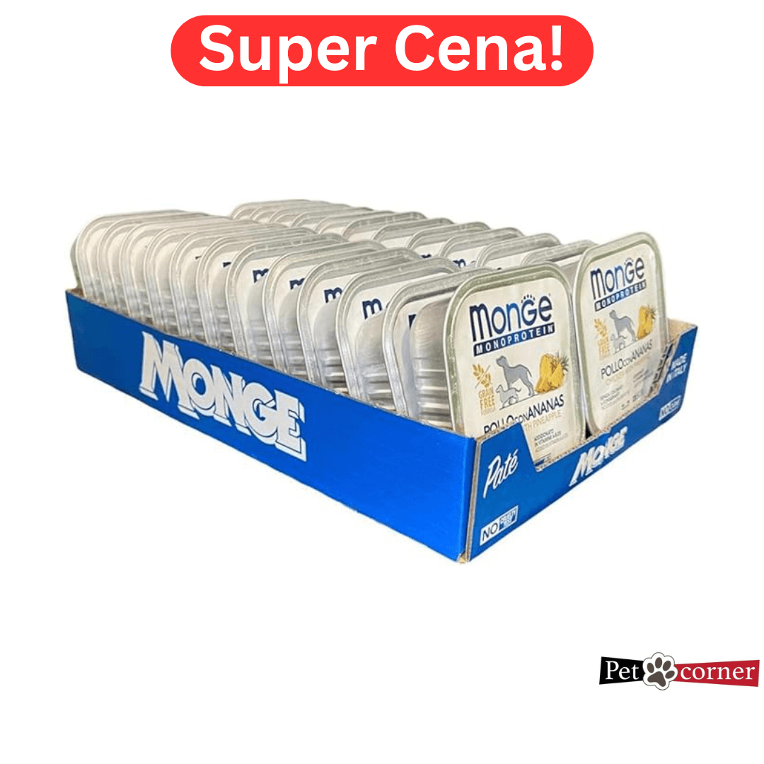 Monge pašteta za pse piletina i ananas 24x150g


