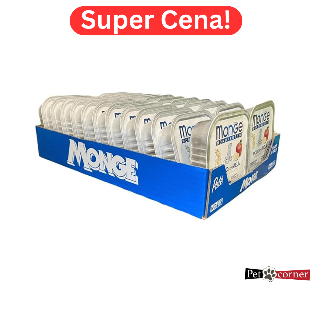 Monge pašteta za štence piletina i jabuka 24x150g
