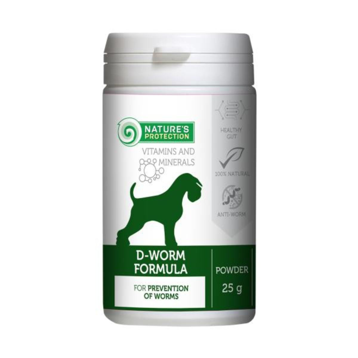 Nature’s Protection D-Worm Formula 25 g – suplement za unutrašnje parazite kod pasa