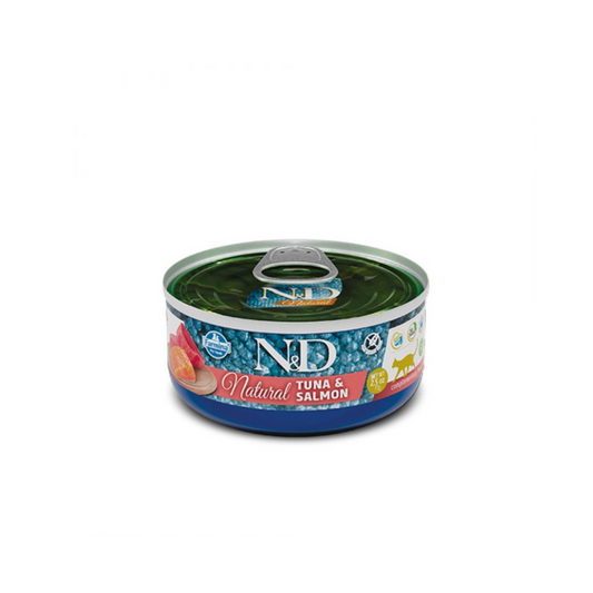 Konzerva N&D Natural za mačke sa tunjevinom i lososom 70g

