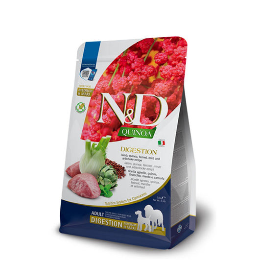N&D Quinoa Digestion jagnjetina i komorač granule za pse