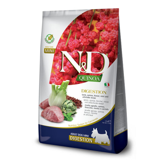 N&D Quinoa Digestion jagnjetina i komorač granule za male pse