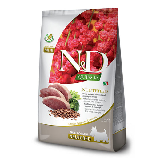 N&D Quinoa Neutered pačetina i brokoli granule za male pse