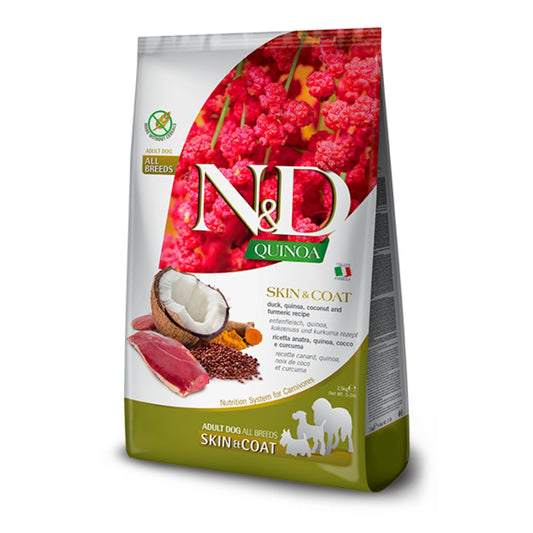 N&D Quinoa Skin & Coat pačetina i kokos granule za pse