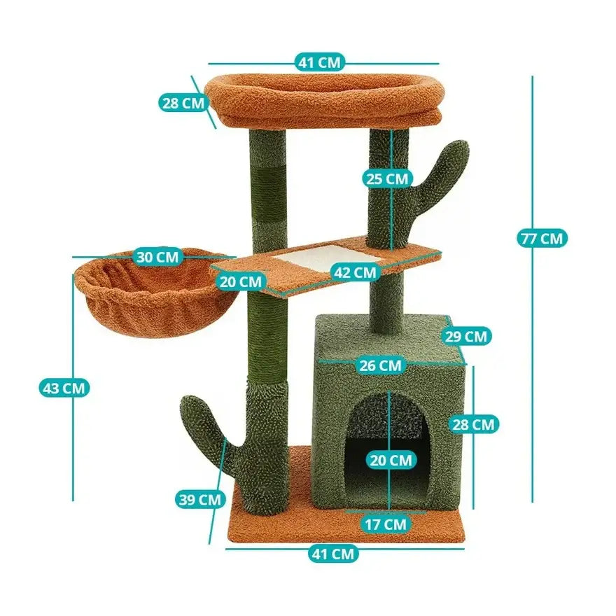 Penjalica i grebalica za mačke Kaktus – Timeless Tools, visina 77 cm, unikatnog dizajna.