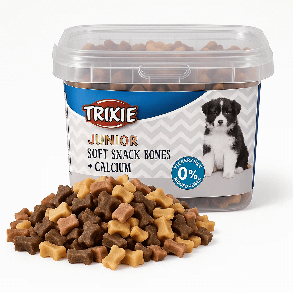 Trixie Junior Koškice 140g – mekane poslastice za štence sa piletinom, lososom i kalcijumom

