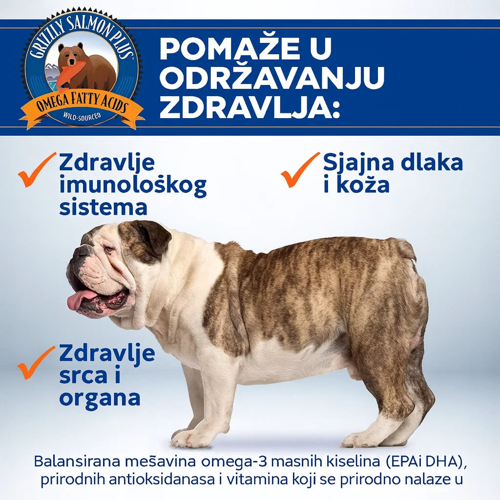 Grizzly ulje divljeg lososa za pse