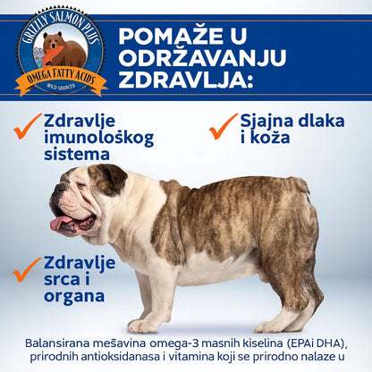 Grizzly ulje divljeg lososa za pse