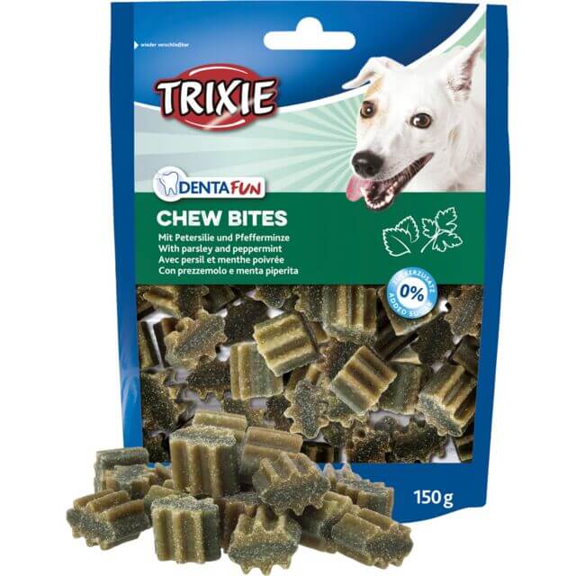 Trixie Denta Fun Chew Bites 150g – poslastice za pse sa peršunom i pepermintom za svež dah i zdravu zubnu higijenu

