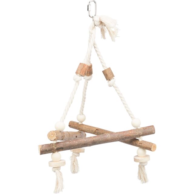 Trixie drvena ljuljaška trougao za ptice 27x27 od prirodnog drveta