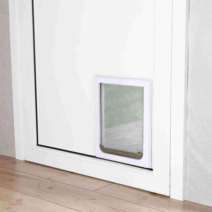 Trixie vrata za pse dvosmerna S–M bela 30x36 cm, plastična flap