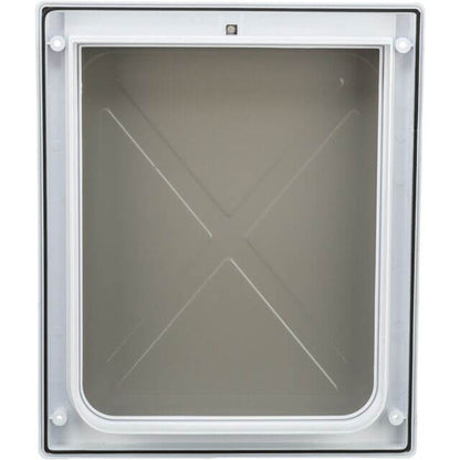Trixie vrata za pse dvosmerna S–M bela 30x36 cm, plastična, sa zaključavanjem