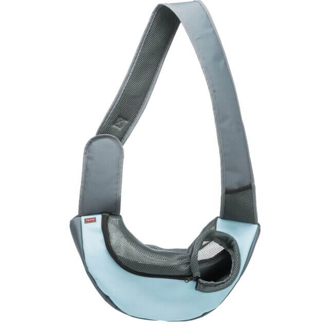 TRIXIE Front Carrier Sling – pet accessories – light blue, comfortable design for pets up to 5 kg