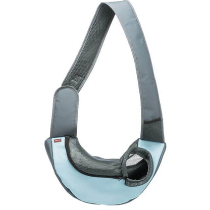 TRIXIE Front Carrier Sling – pet accessories – light blue, comfortable design for pets up to 5 kg