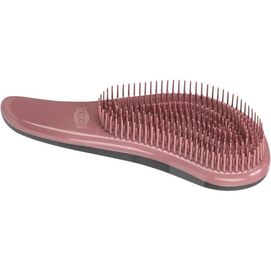 Trixie meka četka za krzno 19cm – pink/crna, plastične čekinje - petcorner