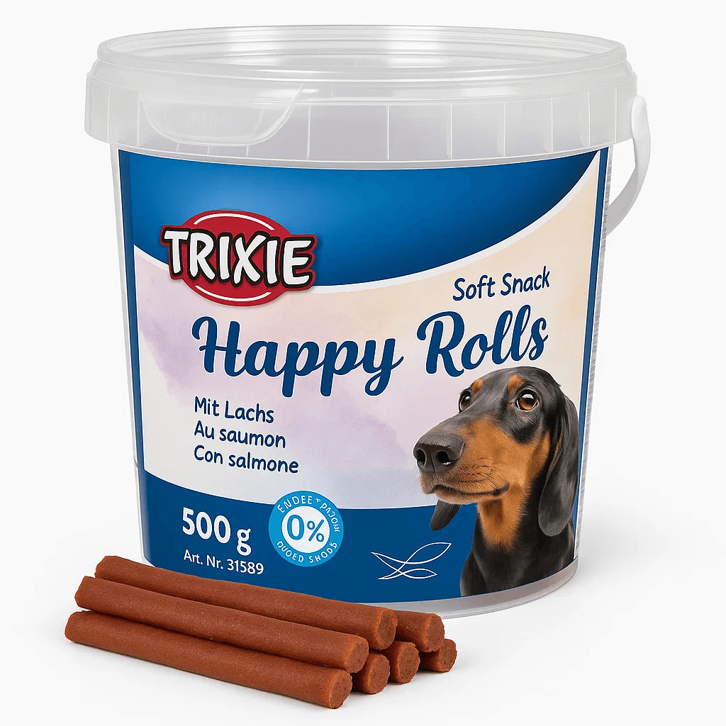 Trixie Soft Snack Srećne Rolnice 500g – meke poslastice sa lososom za pse

