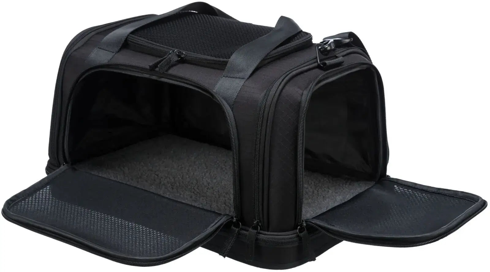 TRIXIE Torba za Putovanje Avionom – pet accessories – crna torba s mrežastim panelima