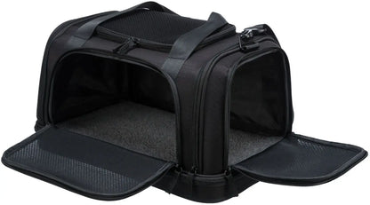 TRIXIE Torba za Putovanje Avionom – pet accessories – crna torba s mrežastim panelima