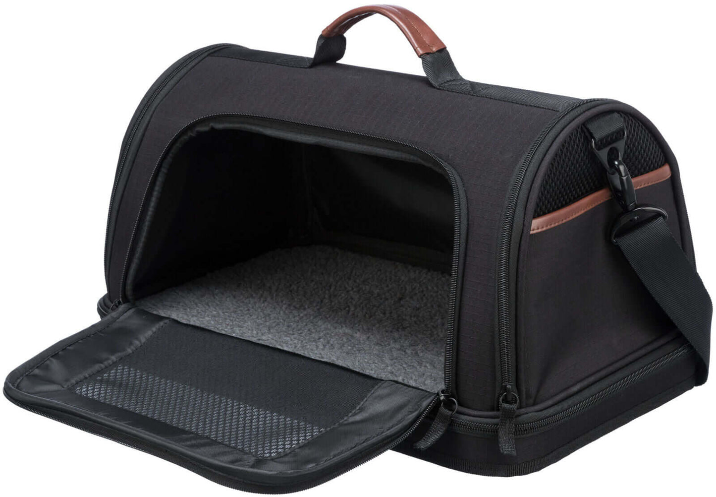 TRIXIE Torba za Putovanje Avionom – pet accessories – crna, udobna torba sa lako pristupom