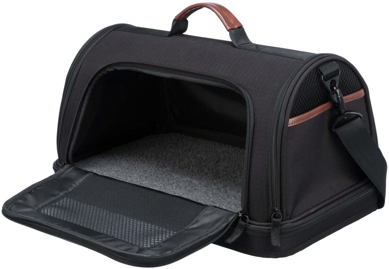 TRIXIE Torba za Putovanje Avionom – pet accessories – crna, udobna torba sa lako pristupom