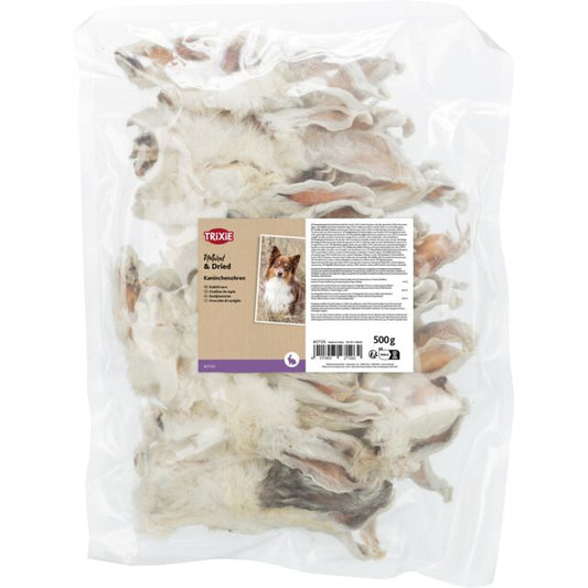 Trixie zečije uši sa krznom 500g – prirodna monoproteinska užina za pse

